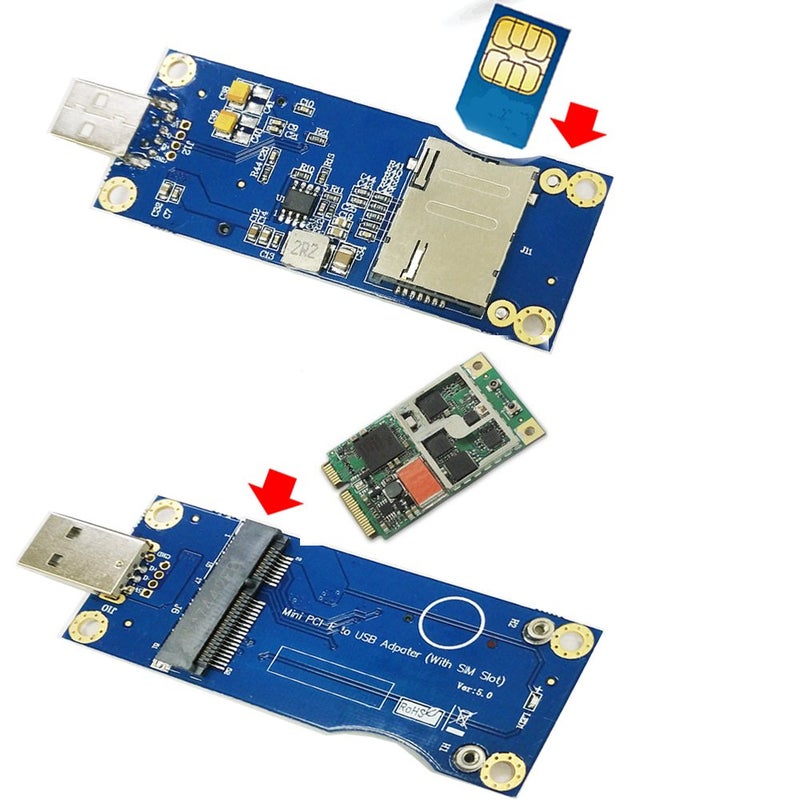 Mustpoint Mini PCI-E to USB Adapter with SIM Card Slot for WWAN/LTE Module (Industrial-Grade) - Image 4